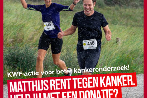 Matthijs rent tegen kanker. Help jij met een donatie?